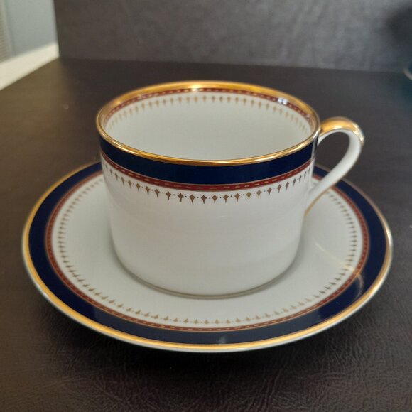 VTG Fitz & Floyd  "Starburst" Porcelain Cup and Saucer, Set of 6 - Picture 1 of 5